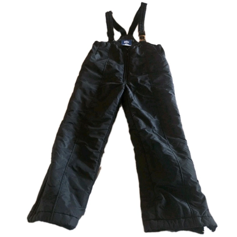 Ice Blue Winter Wear Snow Bibs Kids Insulated Ski Snow Pants Black M(8-10)